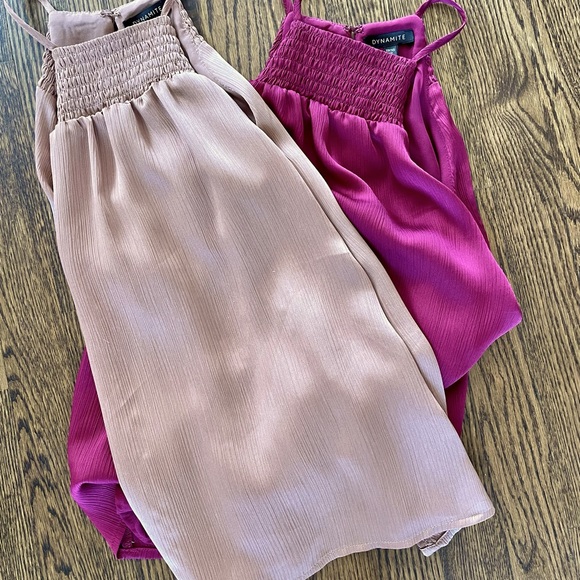 Bundle Two Dynamite Halter Tops women’s XS in Aubergine and Tan - Picture 6 of 7